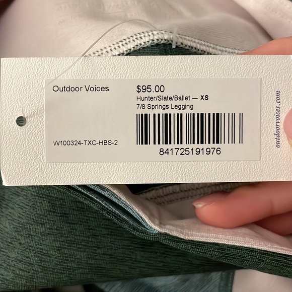 NWT 7/8 Springs Legging in Hunter/Slate/Ballet [Outdoor Voices] - Picture 3 of 3